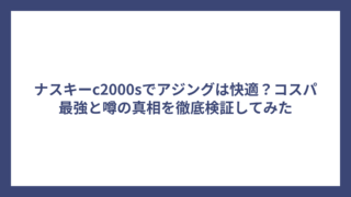 ナスキーc2000sでアジングは快適？コスパ最強と噂の真相を徹底検証してみた