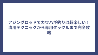 アジングロッドでカワハギ釣りは超楽しい！流用テクニックから専用タックルまで完全攻略