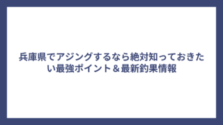 兵庫県でアジングするなら絶対知っておきたい最強ポイント＆最新釣果情報