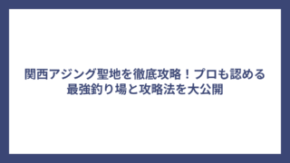 関西アジング聖地を徹底攻略！プロも認める最強釣り場と攻略法を大公開