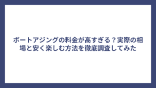 ボートアジングの料金が高すぎる？実際の相場と安く楽しむ方法を徹底調査してみた