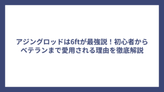 アジングロッドは6ftが最強説！初心者からベテランまで愛用される理由を徹底解説