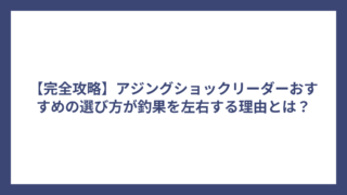 【完全攻略】アジングショックリーダーおすすめの選び方が釣果を左右する理由とは？