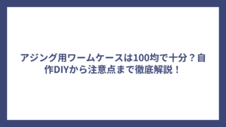 アジング用ワームケースは100均で十分？自作DIYから注意点まで徹底解説！