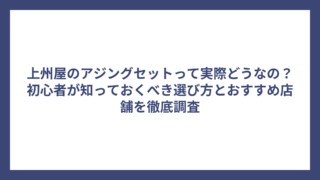 上州屋のアジングセットって実際どうなの？初心者が知っておくべき選び方とおすすめ店舗を徹底調査