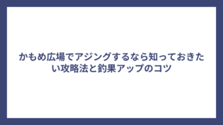 かもめ広場でアジングするなら知っておきたい攻略法と釣果アップのコツ