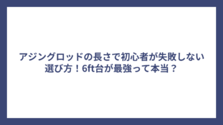 アジングロッドの長さで初心者が失敗しない選び方！6ft台が最強って本当？