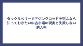 タックルベリーでアジングロッドを選ぶなら知っておきたい中古市場の現実と失敗しない購入術