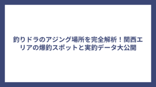釣りドラのアジング場所を完全解析！関西エリアの爆釣スポットと実釣データ大公開
