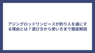 アジングロッドワンピースが釣り人を虜にする理由とは？選び方から使い方まで徹底解説