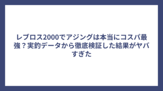 レブロス2000でアジングは本当にコスパ最強？実釣データから徹底検証した結果がヤバすぎた