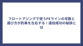 フロートアジングで使うPEラインの号数と選び方が釣果を左右する！遠投成功の秘訣とは