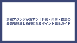 房総アジングが激アツ！外房・内房・南房の最強攻略法と絶対釣れるポイント完全ガイド