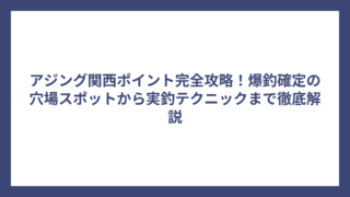 アジング関西ポイント完全攻略！爆釣確定の穴場スポットから実釣テクニックまで徹底解説