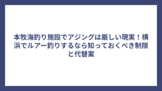 本牧海釣り施設でアジングは厳しい現実！横浜でルアー釣りするなら知っておくべき制限と代替案