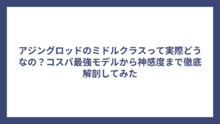 アジングロッドのミドルクラスって実際どうなの？コスパ最強モデルから神感度まで徹底解剖してみた