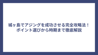城ヶ島でアジングを成功させる完全攻略法！ポイント選びから時期まで徹底解説