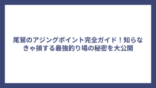尾鷲のアジングポイント完全ガイド！知らなきゃ損する最強釣り場の秘密を大公開