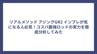 リアルメソッド アジングGR2 インプレが気になる人必見！コスパ最強ロッドの実力を徹底分析してみた
