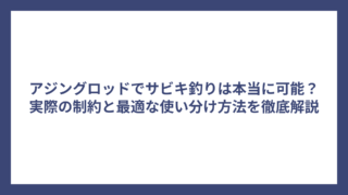 アジングロッドでサビキ釣りは本当に可能？実際の制約と最適な使い分け方法を徹底解説