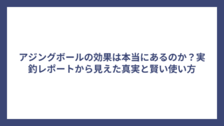 アジングボールの効果は本当にあるのか？実釣レポートから見えた真実と賢い使い方