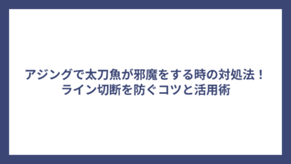 アジングで太刀魚が邪魔をする時の対処法！ライン切断を防ぐコツと活用術