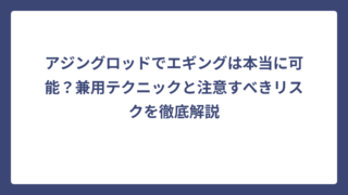 アジングロッドでエギングは本当に可能？兼用テクニックと注意すべきリスクを徹底解説