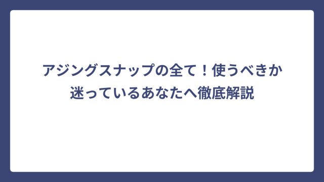 アジングスナップの全て！使うべきか迷っているあなたへ徹底解説
