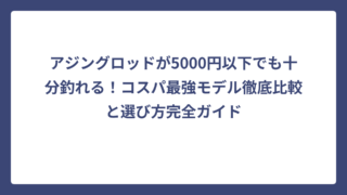 アジングロッドが5000円以下でも十分釣れる！コスパ最強モデル徹底比較と選び方完全ガイド