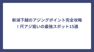 新潟下越のアジングポイント完全攻略！尺アジ狙いの最強スポット15選