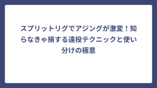 スプリットリグでアジングが激変！知らなきゃ損する遠投テクニックと使い分けの極意