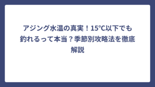 アジング水温の真実！15℃以下でも釣れるって本当？季節別攻略法を徹底解説