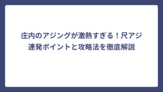 庄内のアジングが激熱すぎる！尺アジ連発ポイントと攻略法を徹底解説
