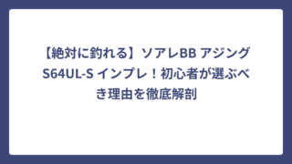【絶対に釣れる】ソアレBB アジング S64UL-S インプレ！初心者が選ぶべき理由を徹底解剖