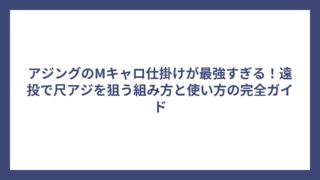 アジングのMキャロ仕掛けが最強すぎる！遠投で尺アジを狙う組み方と使い方の完全ガイド