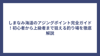 しまなみ海道のアジングポイント完全ガイド！初心者から上級者まで狙える釣り場を徹底解説