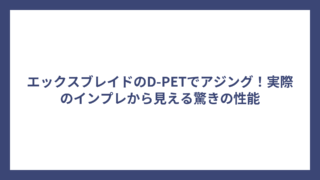 エックスブレイドのD-PETでアジング！実際のインプレから見える驚きの性能