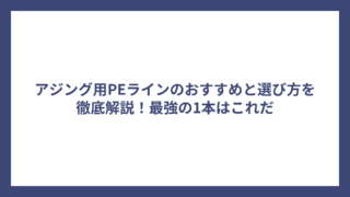 アジング用PEラインのおすすめと選び方を徹底解説！最強の1本はこれだ