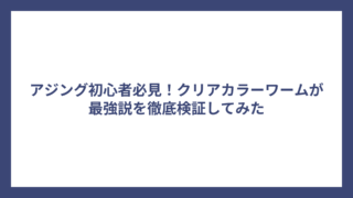 アジング初心者必見！クリアカラーワームが最強説を徹底検証してみた