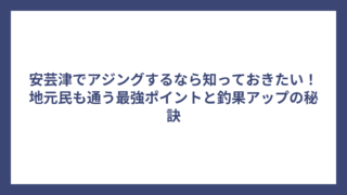 安芸津でアジングするなら知っておきたい！地元民も通う最強ポイントと釣果アップの秘訣