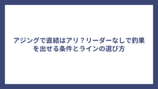 アジングで直結はアリ？リーダーなしで釣果を出せる条件とラインの選び方