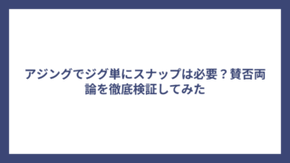 アジングでジグ単にスナップは必要？賛否両論を徹底検証してみた