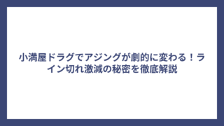小満屋ドラグでアジングが劇的に変わる！ライン切れ激減の秘密を徹底解説