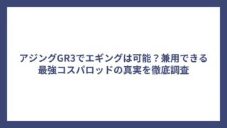 アジングGR3でエギングは可能？兼用できる最強コスパロッドの真実を徹底調査