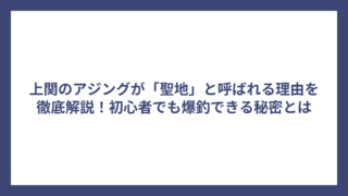 上関のアジングが「聖地」と呼ばれる理由を徹底解説！初心者でも爆釣できる秘密とは
