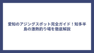 愛知のアジングスポット完全ガイド！知多半島の激熱釣り場を徹底解説