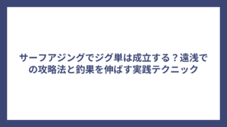 サーフアジングでジグ単は成立する？遠浅での攻略法と釣果を伸ばす実践テクニック