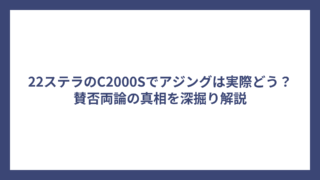 22ステラのC2000Sでアジングは実際どう？賛否両論の真相を深掘り解説