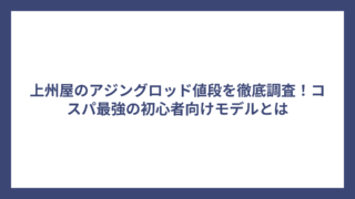 上州屋のアジングロッド値段を徹底調査！コスパ最強の初心者向けモデルとは