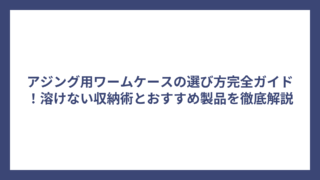 アジング用ワームケースの選び方完全ガイド！溶けない収納術とおすすめ製品を徹底解説